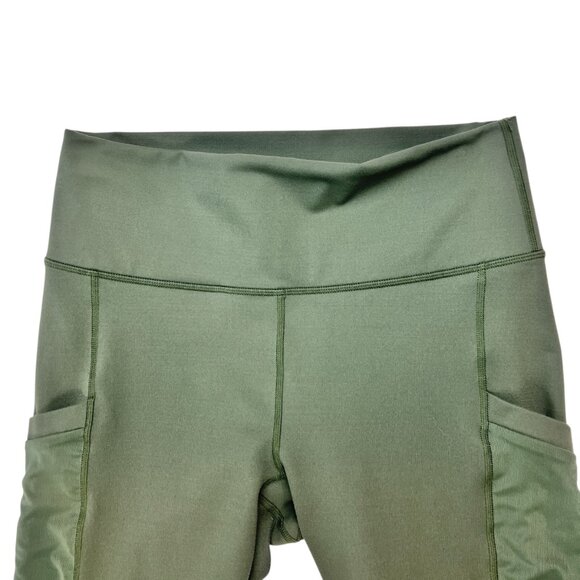 Fabletics Olive Green Capri Workout Leggings Size M - Picture 4 of 8